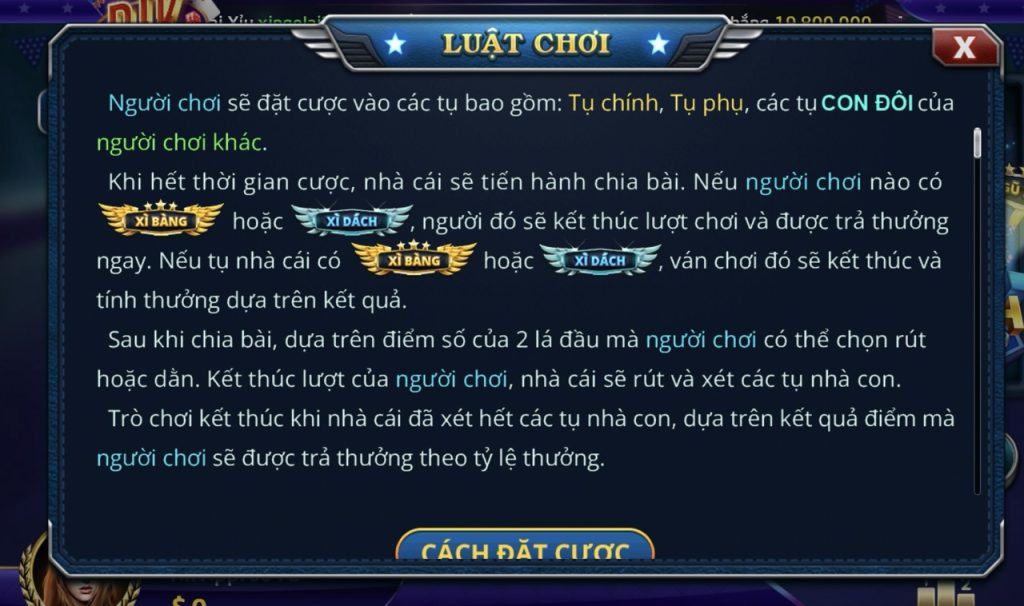 Cách chơi xì dách online